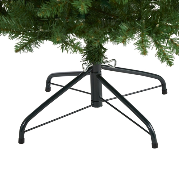 Nearly Natural 6' Slim Green Mountain Pine Artificial Christmas Tree with 250 Cl - Picture 4 of 4